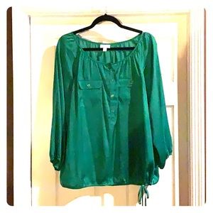 Women’s emerald green blouse